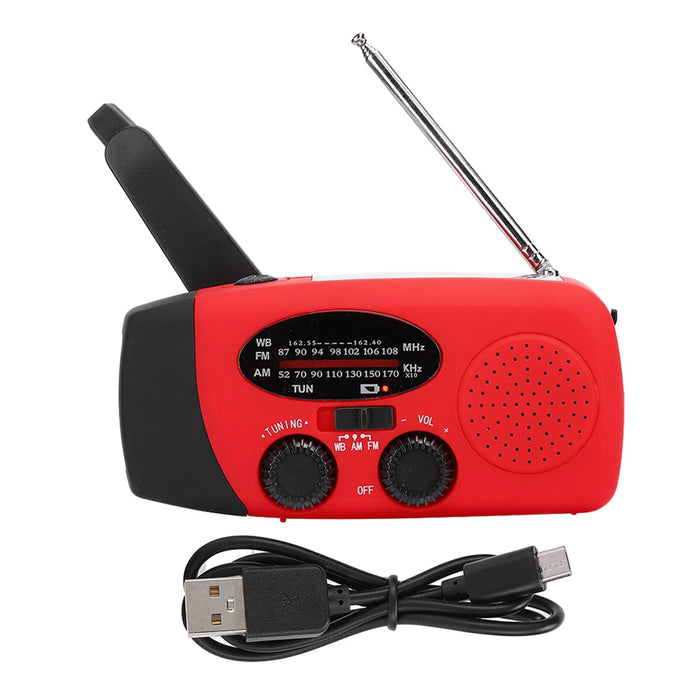 Hand Crank Radio Solar Charging LED Light Electricity Generate Disaster Solar Hand Crank Radio for Radio Emergency Light Radio