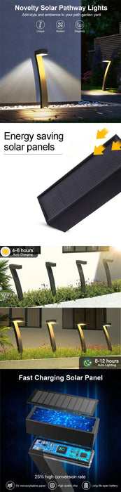 1-12 Pcs LED Solar Powered Spotlight IP65 Waterproof Lawn Lamps Warm Light Projection Path Lamp for Yard Patio Garden Decor