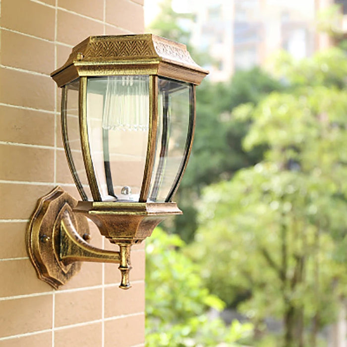 Solar Wall Lamps Outdoor Waterproof Lighting External European Style Villa Patio Light Home Gate Balcony Porch Rustproof Lights