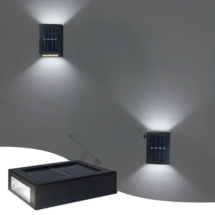 Solar Light Outdoor Up and Down Luminous Wall Washer Light Waterproof Sunlights for Garden Yard Stairs Street Decoration Lamp
