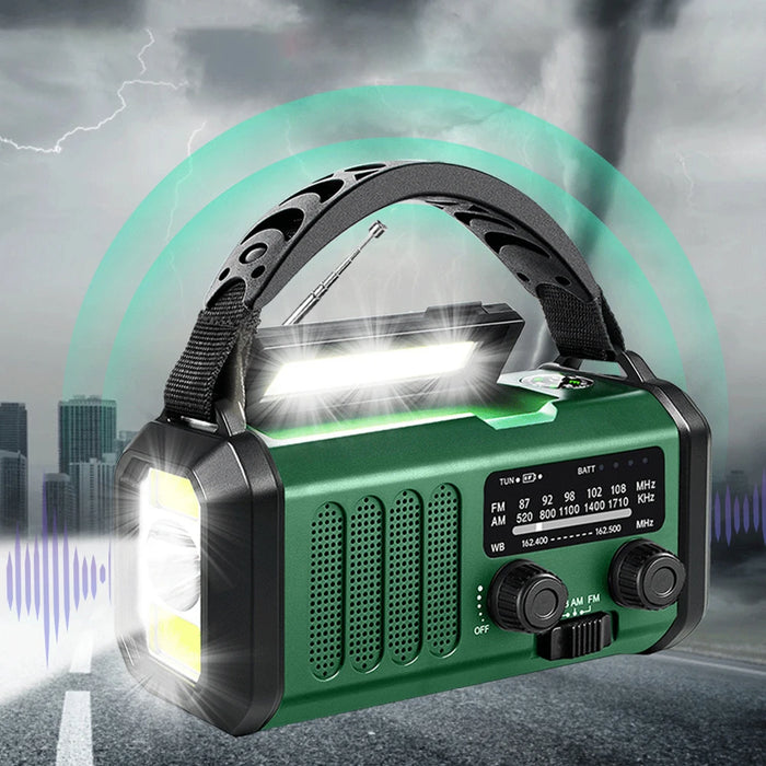 Emergency Hand Crank Radio 20000mAh Solar Powered Radio with Flashlight Reading Lamp SOS Alarm for Outdoor Camping and Emergency