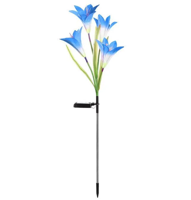 Outdoor Solar Lights Solar Garden Lawn Lights Bigger Lily Flowers landscape lighting for Outdoor Patio Yard Garden Decoration