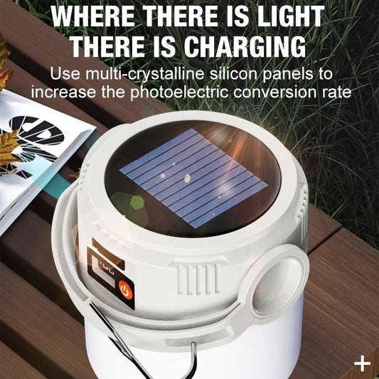 Solar Camping Lights Lightweight Led Camping Lantern Waterproof Foldable Lights For Outdoor Home Hiking Night Use