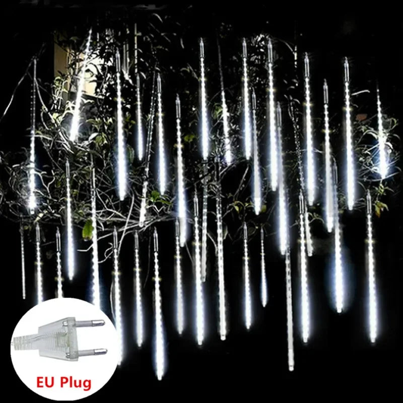 Solar LED String Lights 30CM Meteor Shower Fairy Garland Outdoor Garden Street Lamp Christmas Tree Decorations