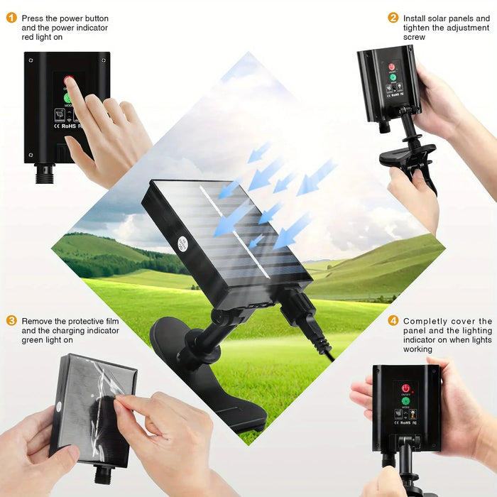 Solar Patio Umbrella Lights 8 Modes String Lights with Clip Waterproof Light for Outdoor Lighting Deck Garden Party Decoration