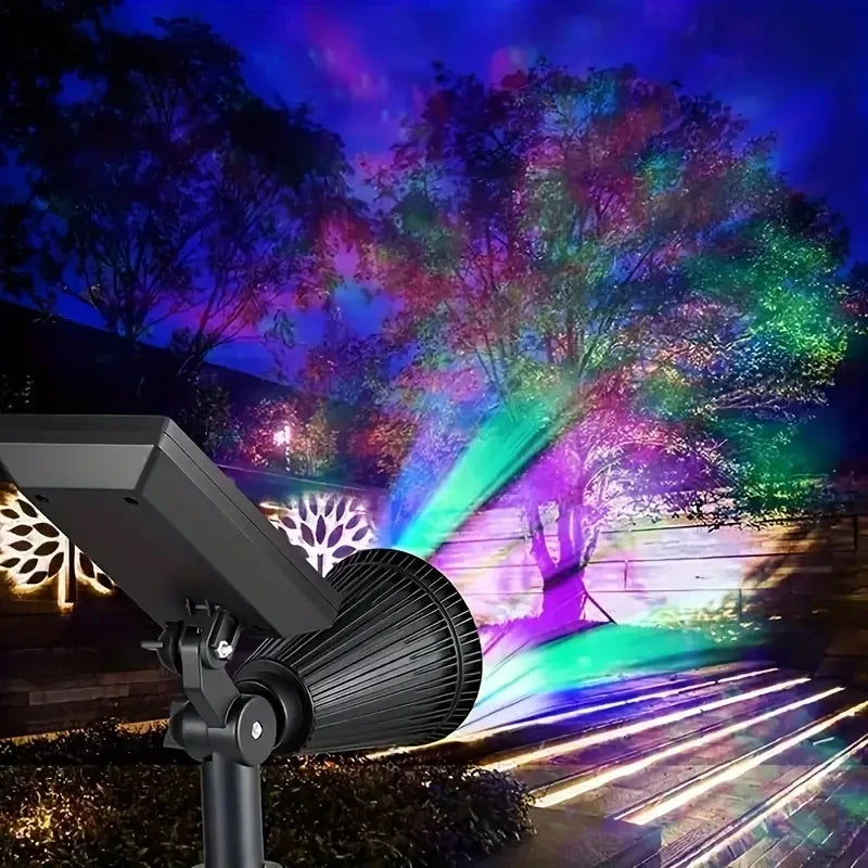 1pc 4/7/18/36LED Solar Spotlights Outdoor IP65 Waterproof Brightness Adjustable Spot Light  for Garden Backyard Driveway Patio