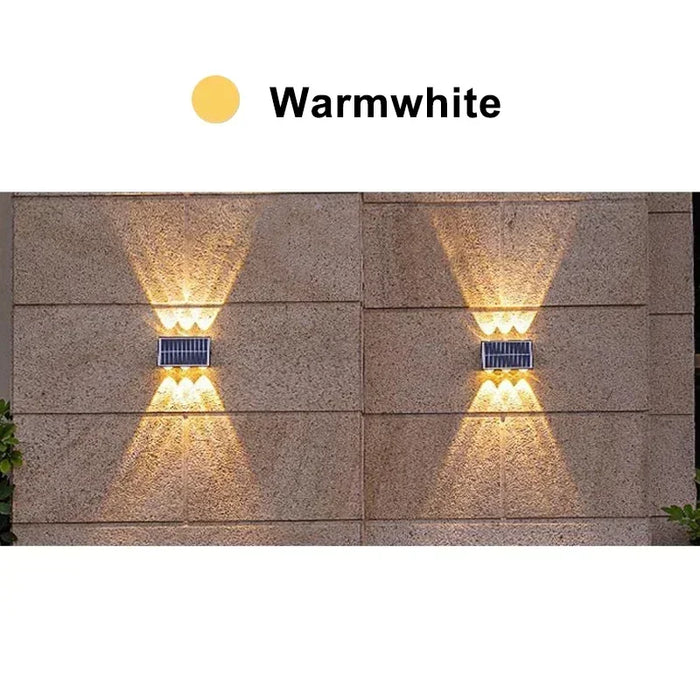 Solar Lights for Outside Solar Fence Lights Outdoor Waterproof LED Up and Down Solar Wall Lamp Porch Decor Garage Yard Garde
