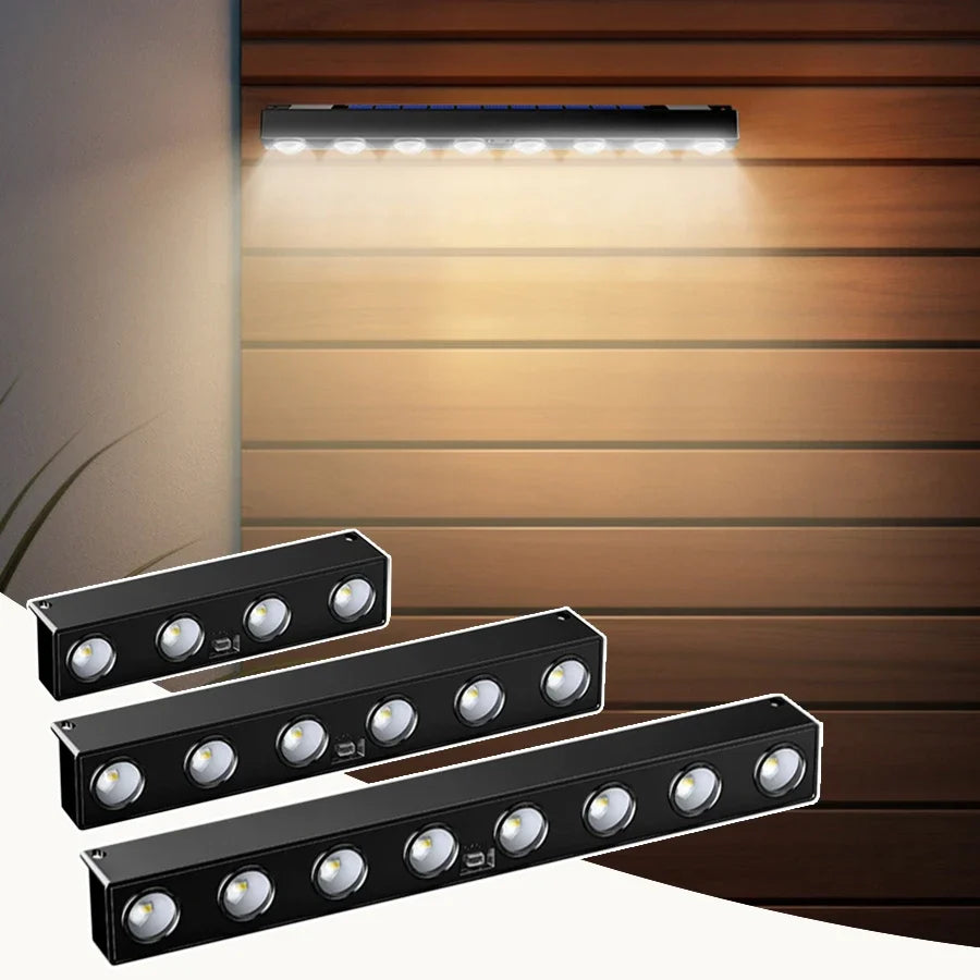 4/6/8LED Solar Wall Light Outdoor Waterproof Solar Fence Sign Lights Garden Decor Porch Patio Deck Balcony Home Atmosphere Light