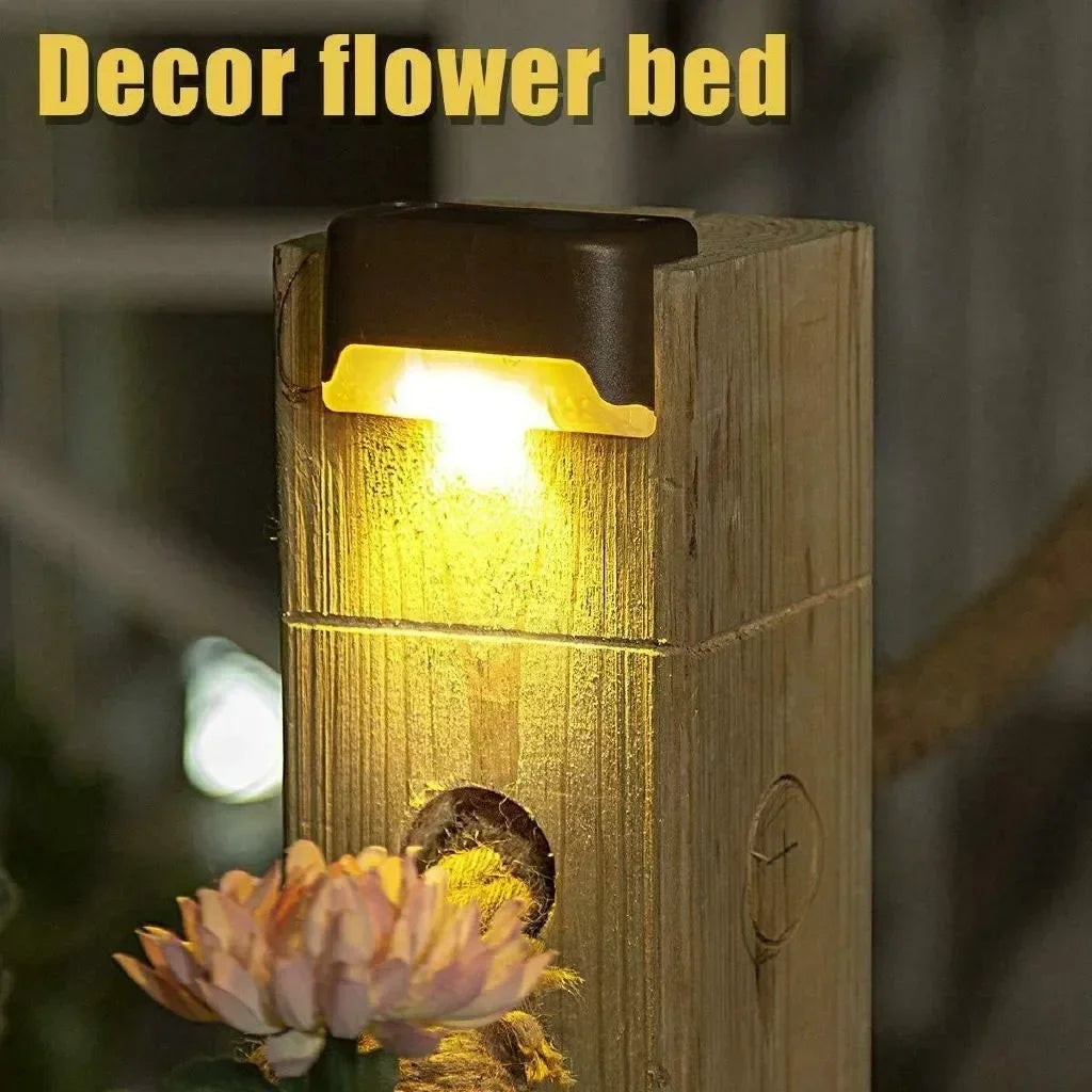 4/8/12 Pcs Solar Fence Lamp Outdoor LED Lighting Garden Fence Decoration Illumination for Courtyard Stairs or Exterior Wall