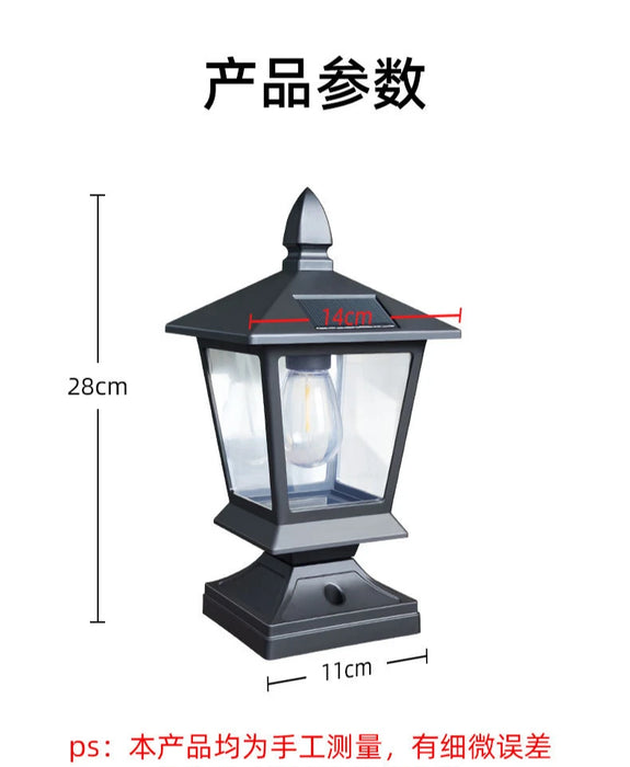 Waterproof Solar Garden Lights for Villas and Gardens with Pillar Head Light
