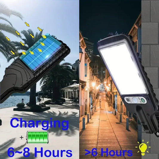 Outdoor Solar Street Light 117COB Human Body Sensing Courtyard Light Wall Light Waterproof Courtyard Garden Household Lighting