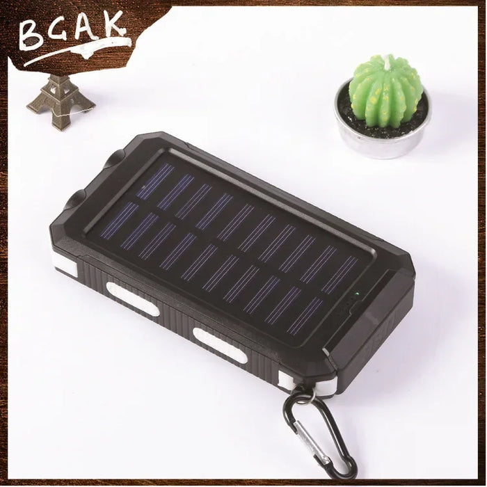 Hot New Style 200000mAh  Large Capacity Solar Power Bank New Portable With Lanyard Compass External Battery Outdoor Camping Char