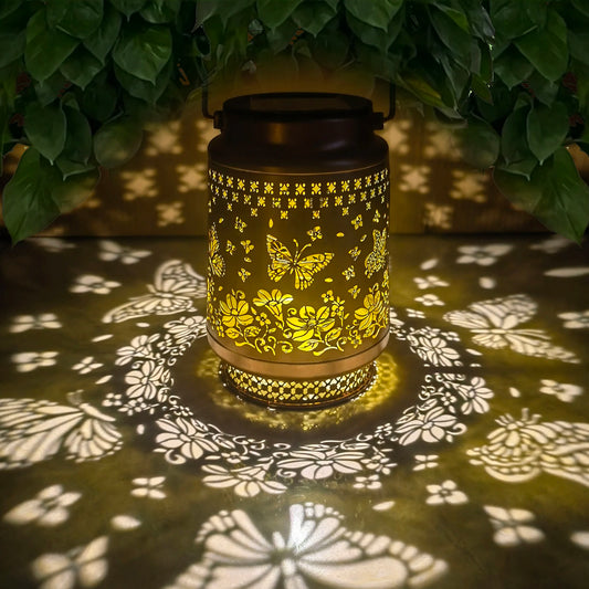Butterfly Solar Lanterns Outdoor Waterproof Hanging LED Solar Lights Garden Decor for Outside Decoration Patio Yard Lawn Porch