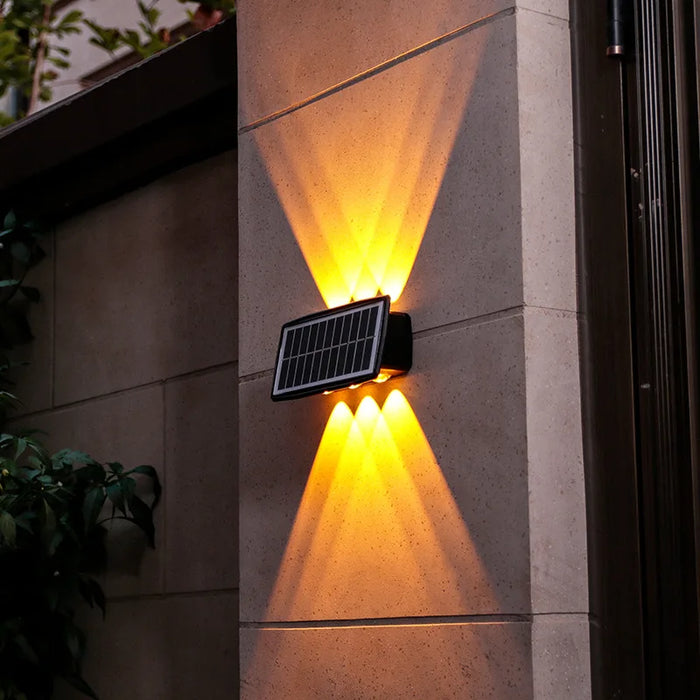 Solar Wall Lamp Led Outdoor Waterproof Decoration Garden Lamp Up And Down Luminous Lighting for Wall Porch Balcony Garden Street