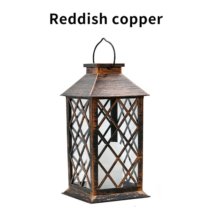 New Solar Palace Lantern Outdoor Solar Lights Lawn Landscape Hanging Atmosphere Candle Lamp Waterproof Floor Yard Garden Decor