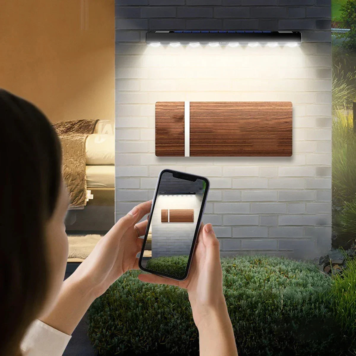 4/6/8LED Solar Wall Light Outdoor Waterproof Garden Decora Balcony Staircase Fence Home Atmosphere Lighting Solar Powered Lamp