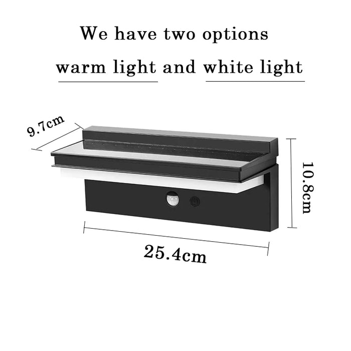 LED Solar Outdoor Wall lamp Waterproof Induction Wall Light Modern Entrance doors Garden Balcony Villa Porch Decor Lights