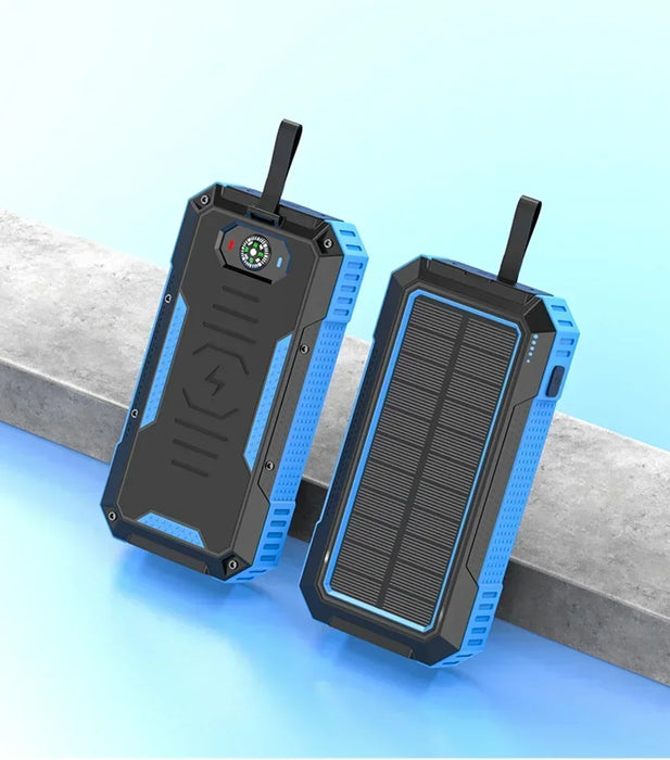 Solar panels Power bank Wireless charging solar phone charger 99000mAh with Camping Lamp Mobile Phone Charger USB Power bank