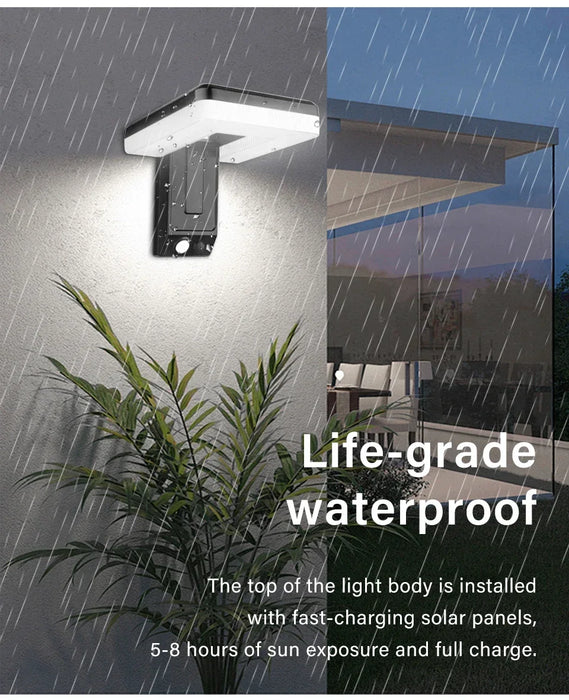 Outdoor Solar Wall Lamp Street Lights Motion Sensor Solar Powered Sunlight Lamps Waterproof Foldable Light for Garden Lighting