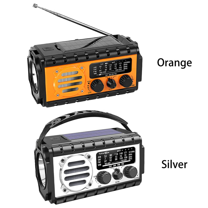 Emergency Hand Crank Radio 20000mAh Portable Weather Radio with Flashlight Reading Lamp SOS Alarm Solar Radio for Emergency/Home