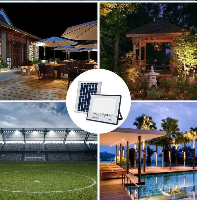 Solar Flood Lights Outdoor Waterproof LED Floodlight Super Bright Solar Lamp Panels LED Reflector Wall Garden Street Flood Light