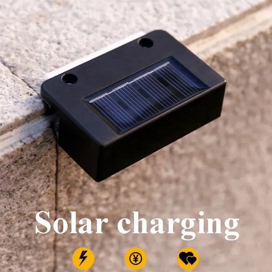 Solar Step Lights Solar Fence Lights Outdoor Waterproof LED Wall Lamps Deck Lights for Stair Fence Step Walkway Patio Garden