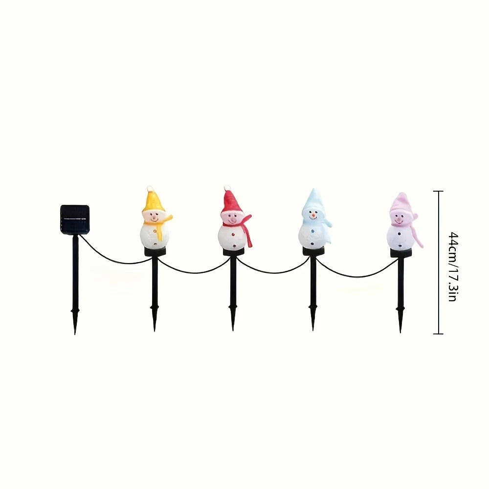 Snowman solar lights, outdoor lighting for gardens and lawns, suitable for Christmas decoration lights, winter decoration,