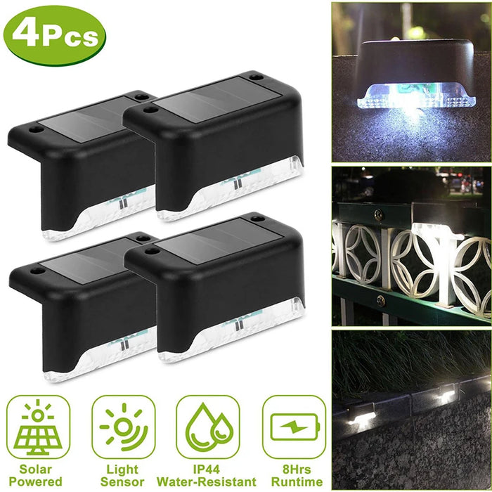 Solar Path Light,Outdoor Fence Light,Waterproof Yard Step Light,Easy-Install Garden Decor Lamp,Patio,Balcony,Fence,Yard,Outdoor
