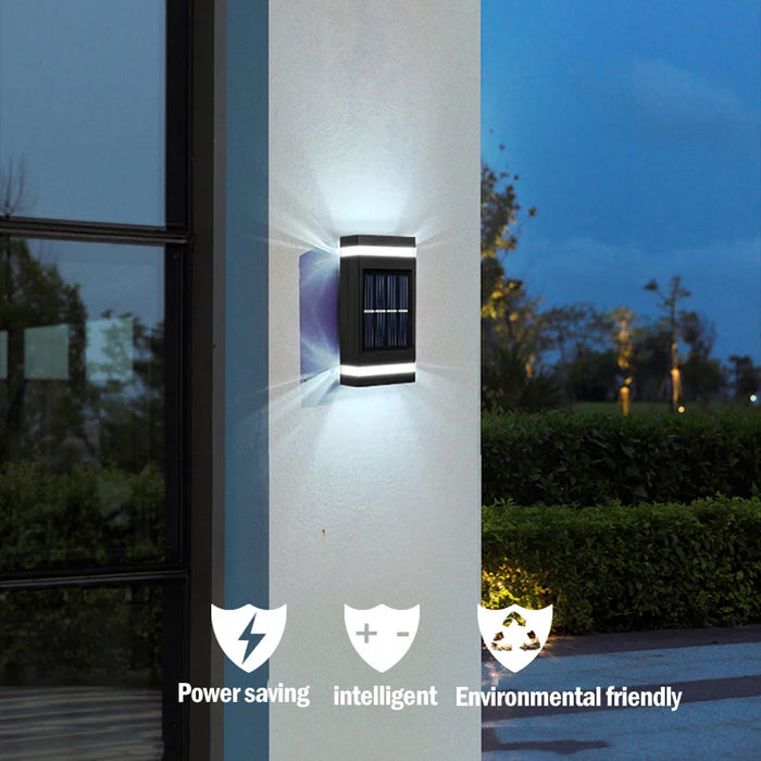 Solar Wall Lamp Outdoor Waterproof Solar Powered Up/Down Lighting for Garden Yard Home Exterior Decoration IP65 Solar Path Light
