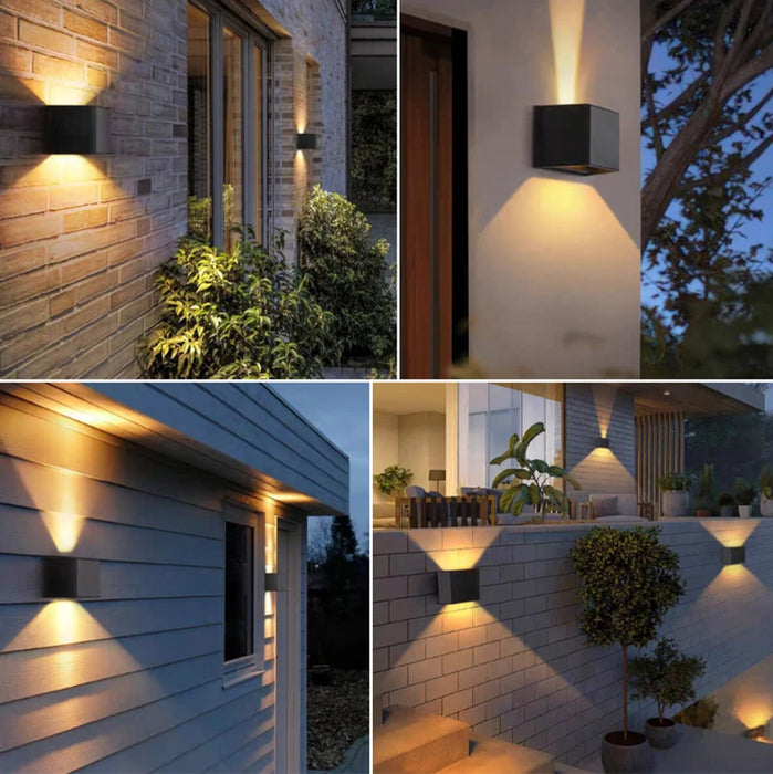 Solar Wall Lamp Outdoor Waterproof Solar Powered Light UP and Down Illuminate Home Garden Yard Decoration Outside Sunlights