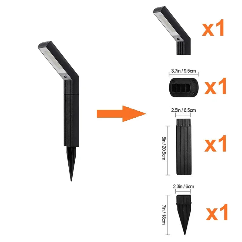 Solar LED Pathway Lights RGB or 3 Colors Solar Outdoor Lights IP65 Waterproof Garden Lamp for Outside Landscape Path Yard