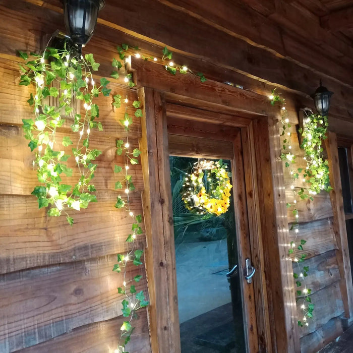 Solar Fairy Lights 2/5/10 M Solar Artificial Ivy Leaf Led String 8 Modes Solar Outdoor Light for Yard Garden Wedding Party Decor