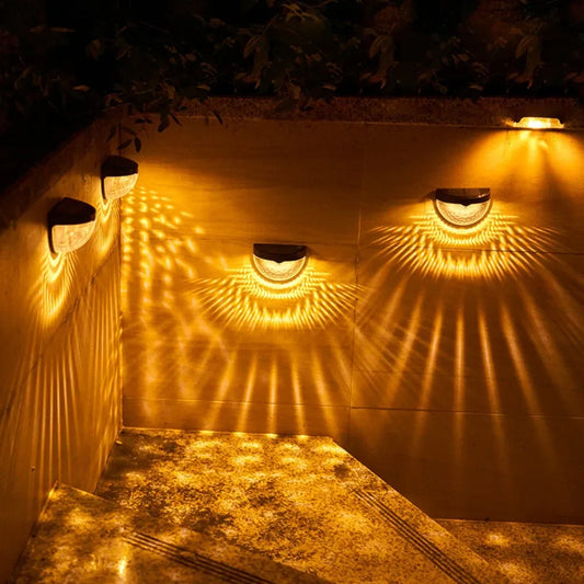 2/4pcs Solar Wall Lamps Outdoor Waterproof Courtyard Garden Decoration Porch Yard Energy-saving Street Lights Christmas Decor