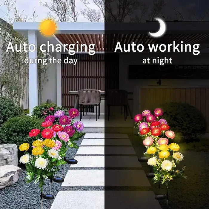 Solar snowdrop light, outdoor solar garden light for yard, garden, path, sidewalk, terrace, lawn decoration