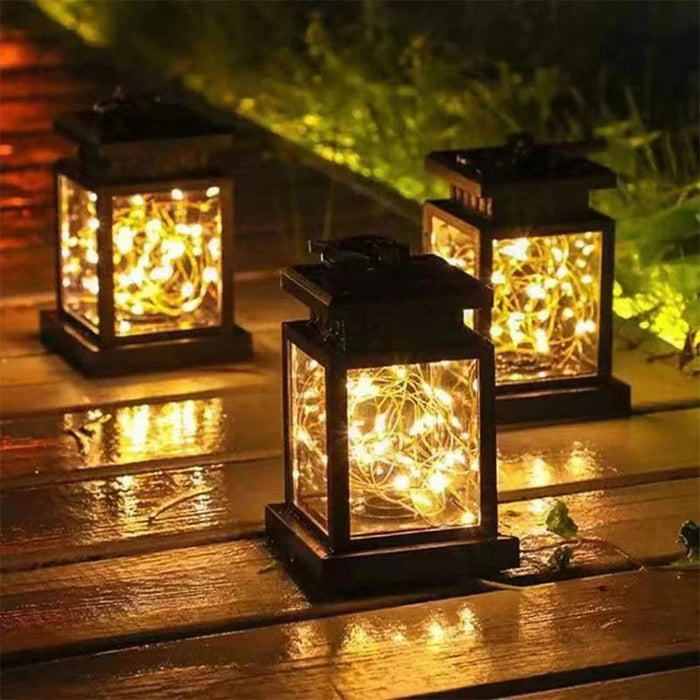 Solar Lantern Outdoor Garden Hanging Lanterns Waterproof LED Mission Lights For Table Party Decorative Patio Yard Lawn