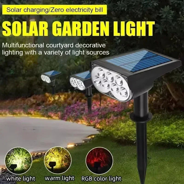 Ultra bright LED Solar Light Spotlights Outdoor Landscape Wall Light Waterproof 150° Adjustable Lawn Garden Yard Decor Lighting