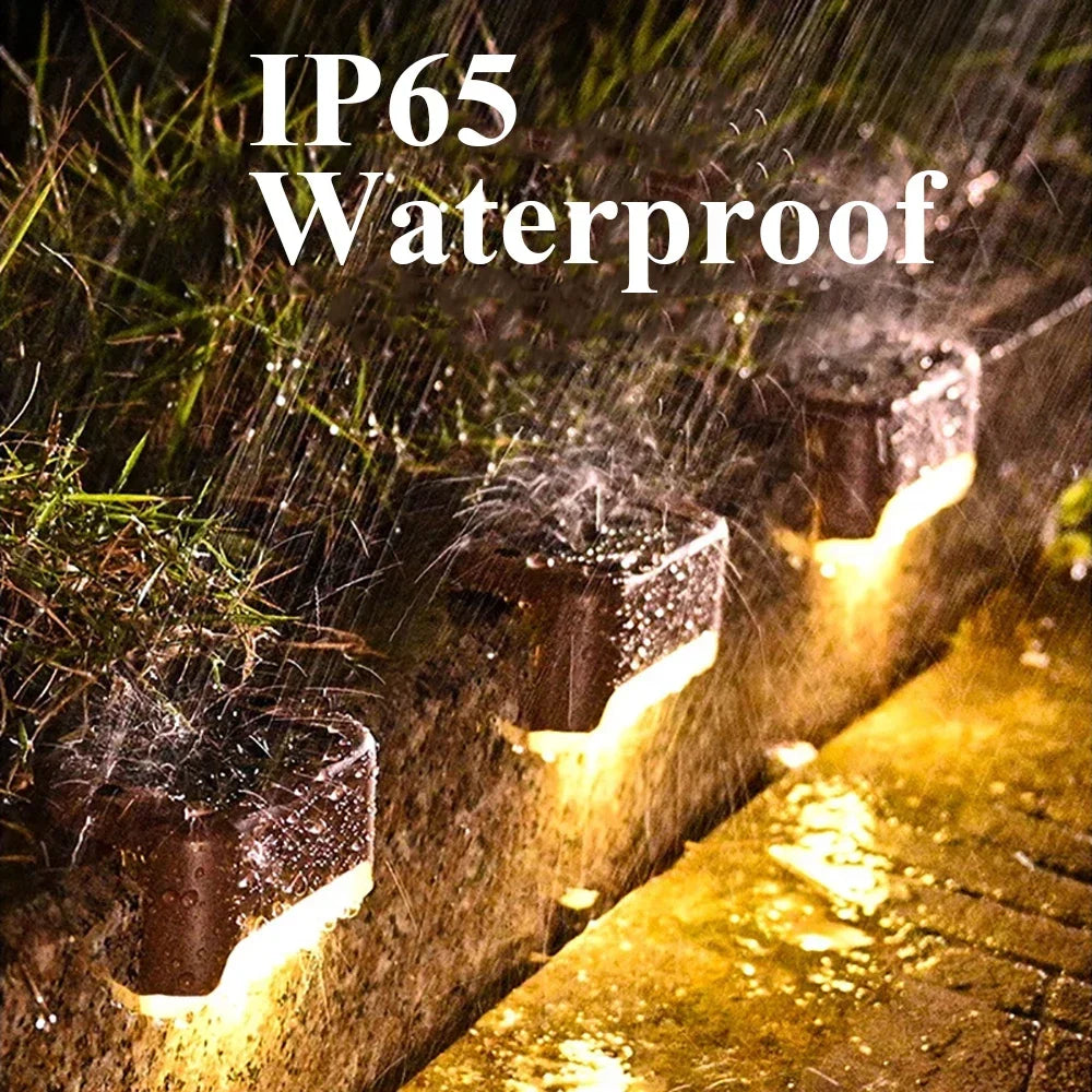 4/8/12pcs LED Solar Step Lamp Outdoor Garden Lights Solar Stair Light Waterproof Fence Lamp Decoration for Patio Path Deck Stair