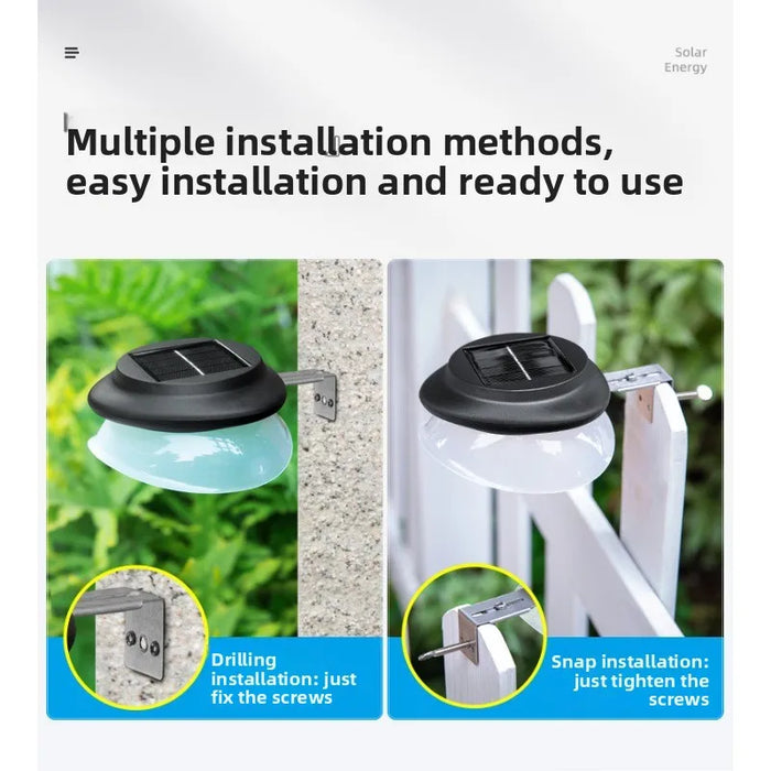 Fence solar lights for home gardens, outdoor courtyards, fence walls, decorative LED outdoor wall lights