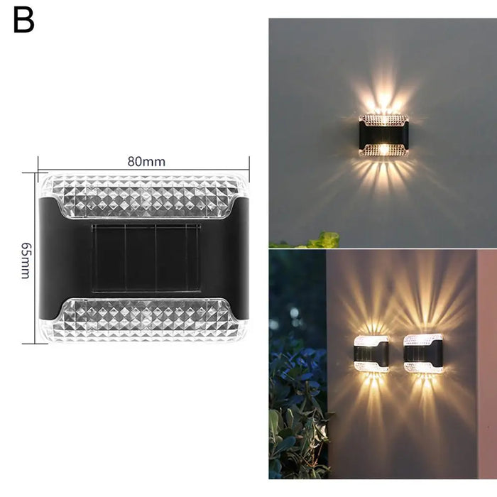 Solar Lights Outdoor Wall Waterproof Up and Down Wall Lights Garden Ambient Light for Garden Decoration Fence Patio Garage