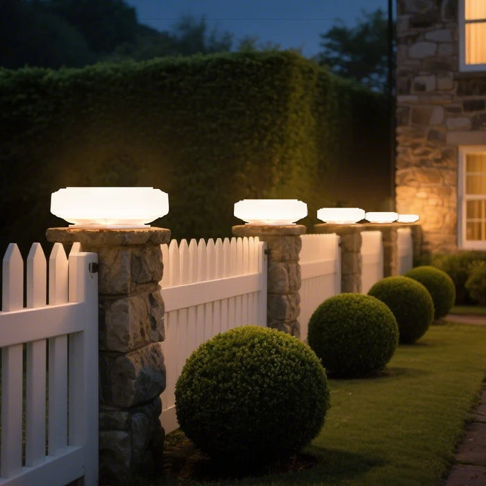 Solar Fence Post Lamp IP65 Waterproof Automatic Day Night Light Landscape Lighting for Outdoor Pathway Garden Camping Home Decor
