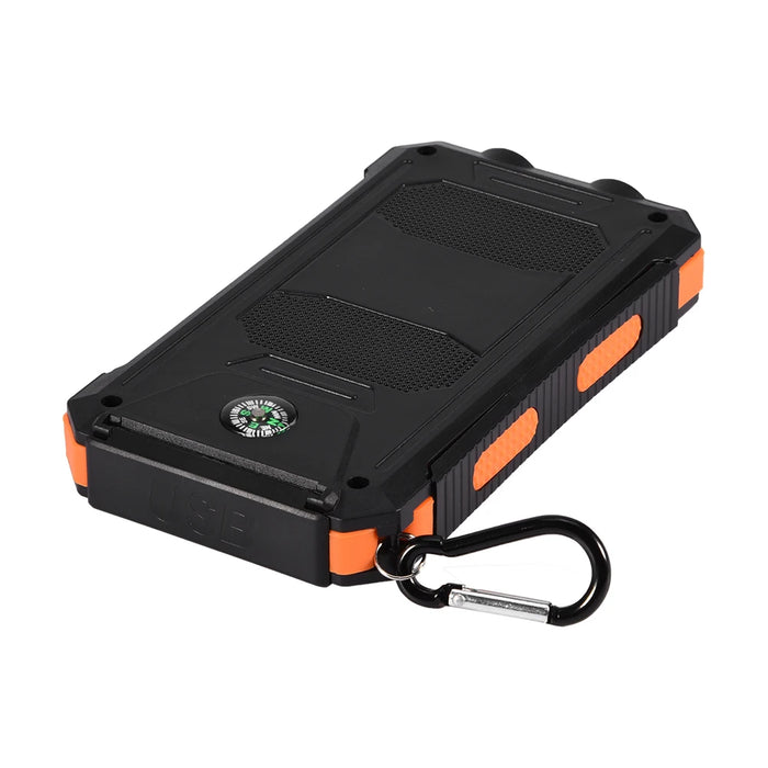 Protable 10000mAh Outdoor Fast Charge Solar Mobile Power Bank Case DIY Kit with Compass Power Bank Dual USB Portable Power Bank