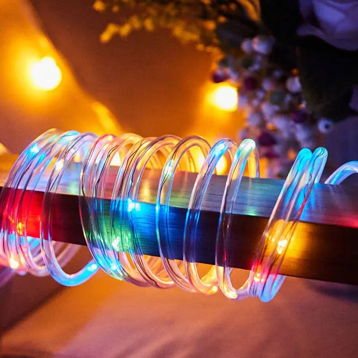Solar LED Light Path Deck Outdoor Garden Solar String Lights Solar Rope Lights Outdoor Lighting Strips Wedding Christmas Decor