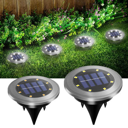 Solar Ground Lights LED Waterproof Solar Garden Lights Outdoor Bright in-Ground Lights Landscape Lighting for Patio Pathway Lawn