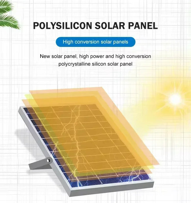 NEW 30-500W Solar Flood Lights with Remote Control Outdoor IP67 Waterproof Solar Powered Spotlight Solar Reflector Wall Lamp Hot