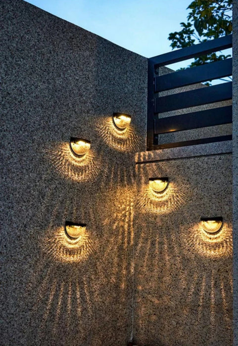 LED Solar Light Outdoor Wall Lamps Energy Garden Lamps Waterproof Solar Fence Lamp Christmas Decoration Festoon Led Light