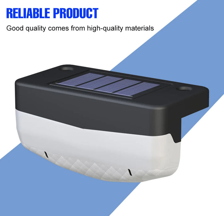 RGB LED Solar Deck Light Outdoor Waterproof Garden Step Lamp Patio Stairs Railing Courtyard Fence Decor Lighting Cold/Warm White
