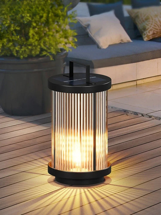 Modern Designer Solar Lamps Outdoor Waterproof Garden Glass Lanterns Street Villa Courtyard Lawn Balcony Decoration Floor Lights