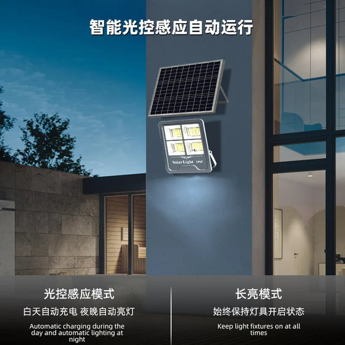 Solar Flood Lights Remote control Solar Powered Spotlight Outdoor Waterproof IP67 Villa Street Lighting Adjustable angle