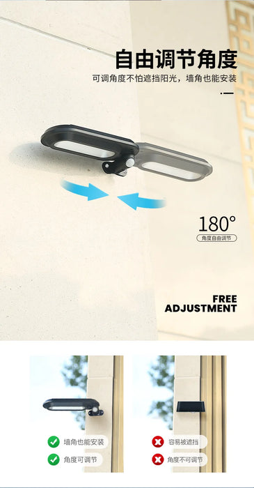 Solar Wall Lamps, Outdoor Garden Lighting Street Lamps, Household Outdoor Human Body Sensing LED Solar Wall Lamps