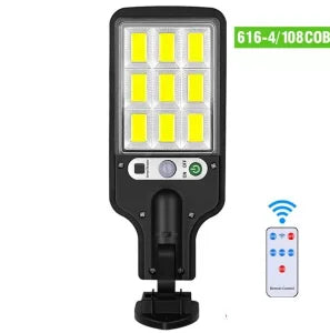 Solar powered outdoor courtyard lights, road human body sensing integrated LCOB household solar street lights, wall lights